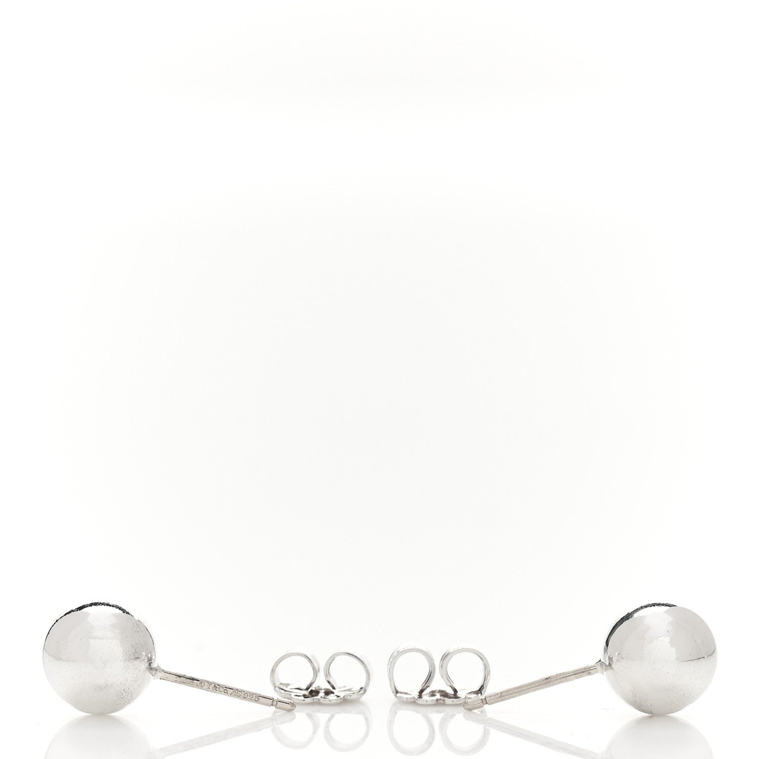 Tiffany Sterling Silver 8mm HardWear Ball Earrings 3 of 4