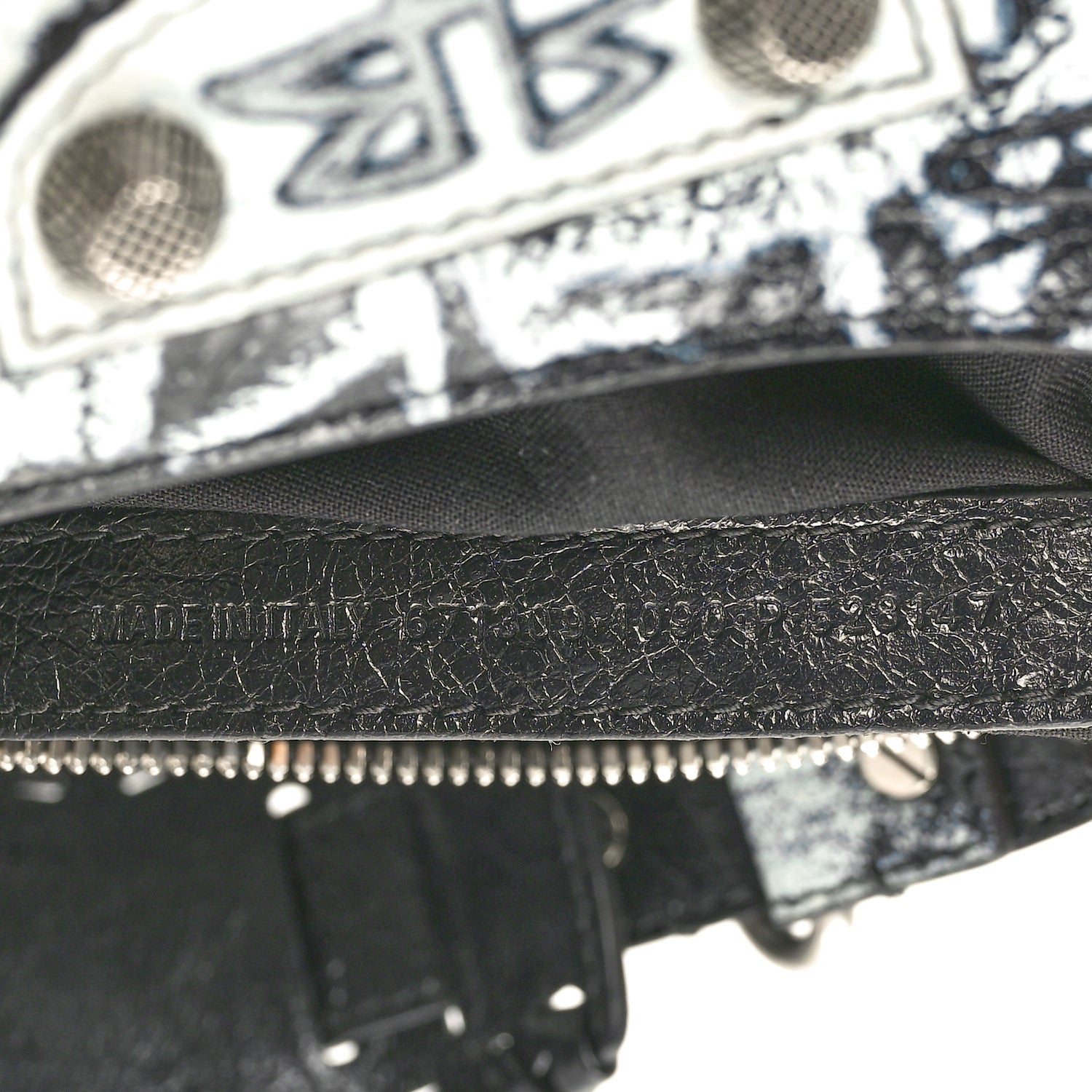 Balenciaga Agneau Arena Graffiti Le Cagole Shoulder Bag XS Black 8 of 11