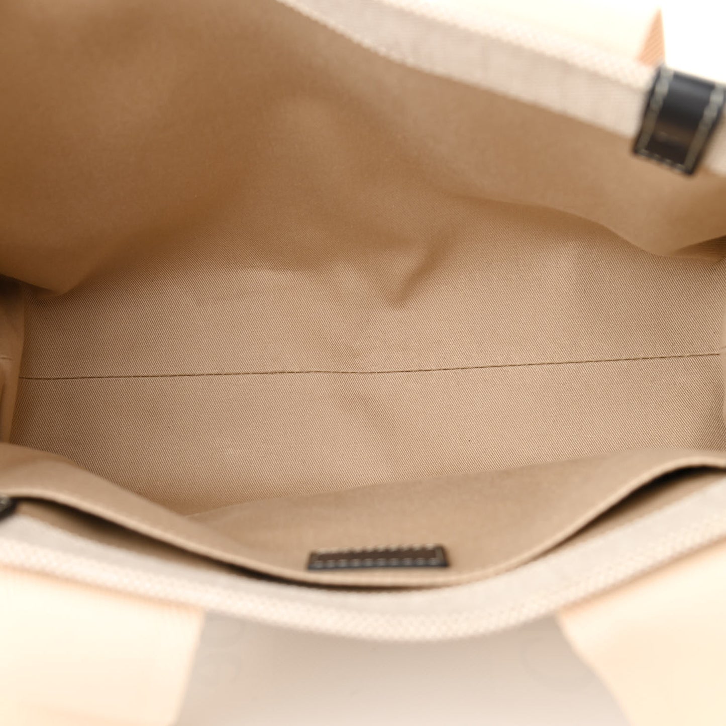 Cotton Calfskin Medium Woody Ribbon Tote White Black