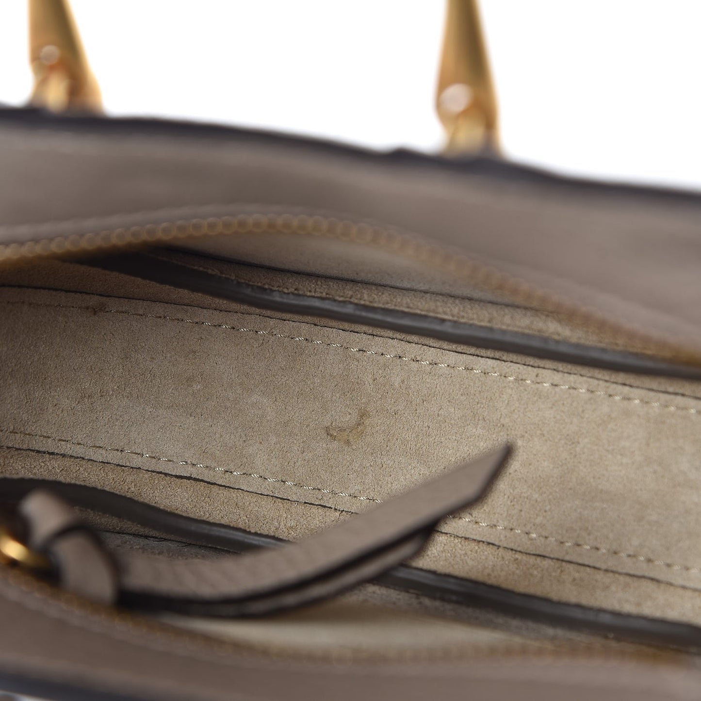 Calfskin Suede Mini Pixie Signature Belt Bag Motty Grey