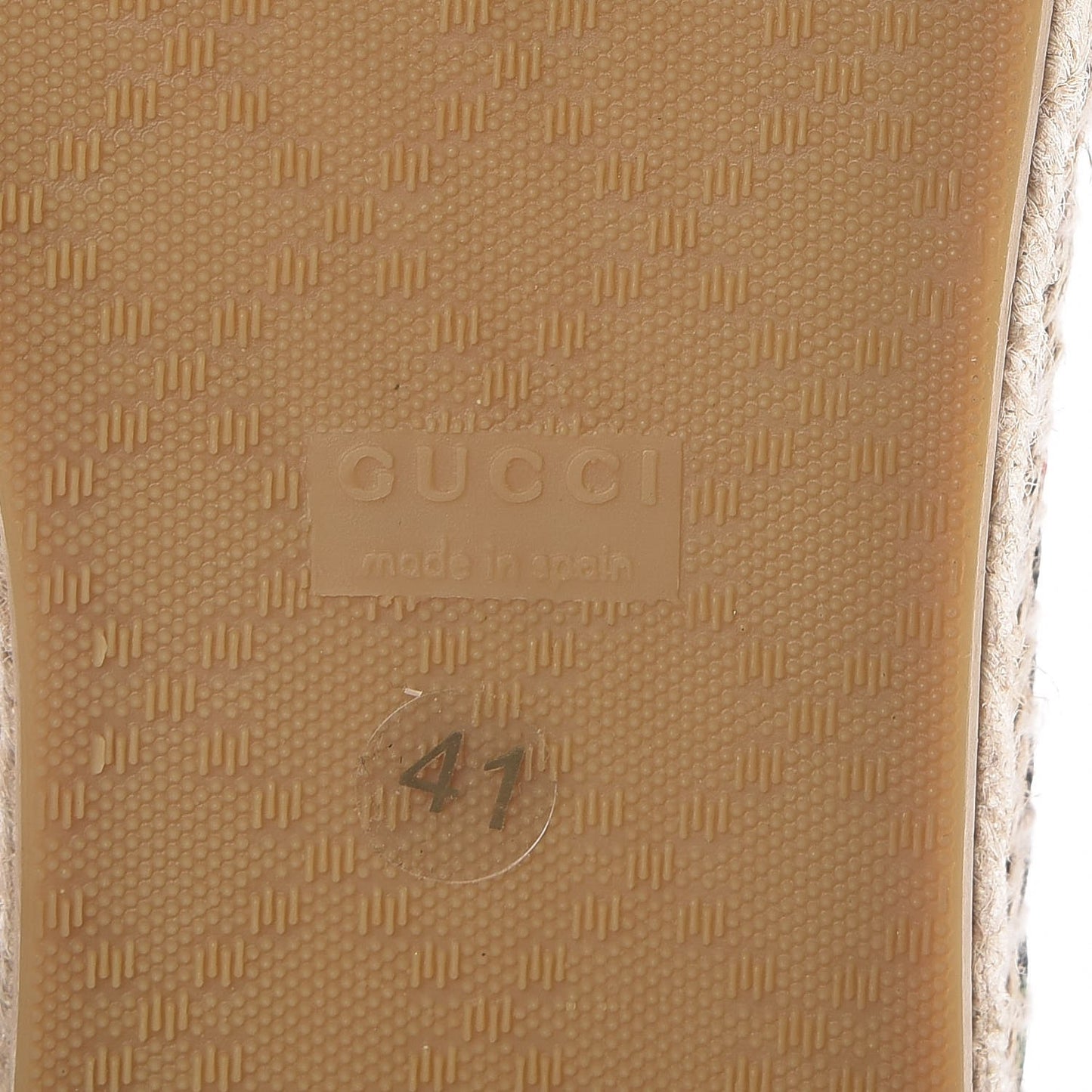 GG Supreme Monogram Tian Womens Espadrilles 41 Beige Multicolor Red