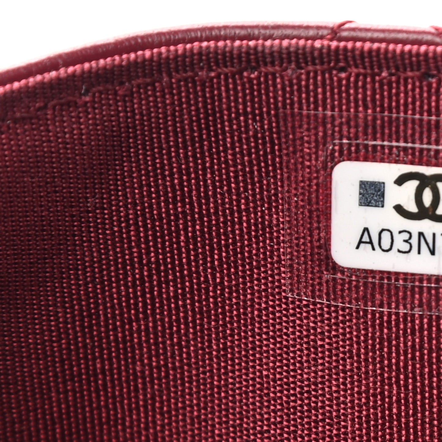 Lambskin Quilted Chanel 19 Card Holder Red