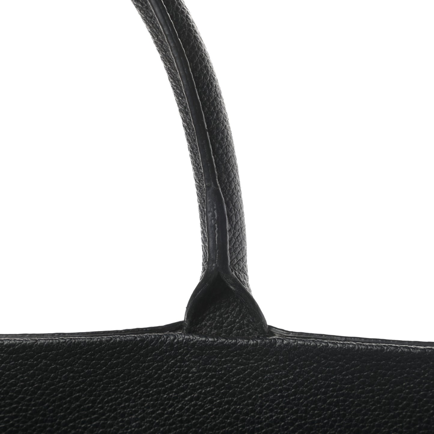 Grained Calfskin Medium Cabas Rive Gauche Black