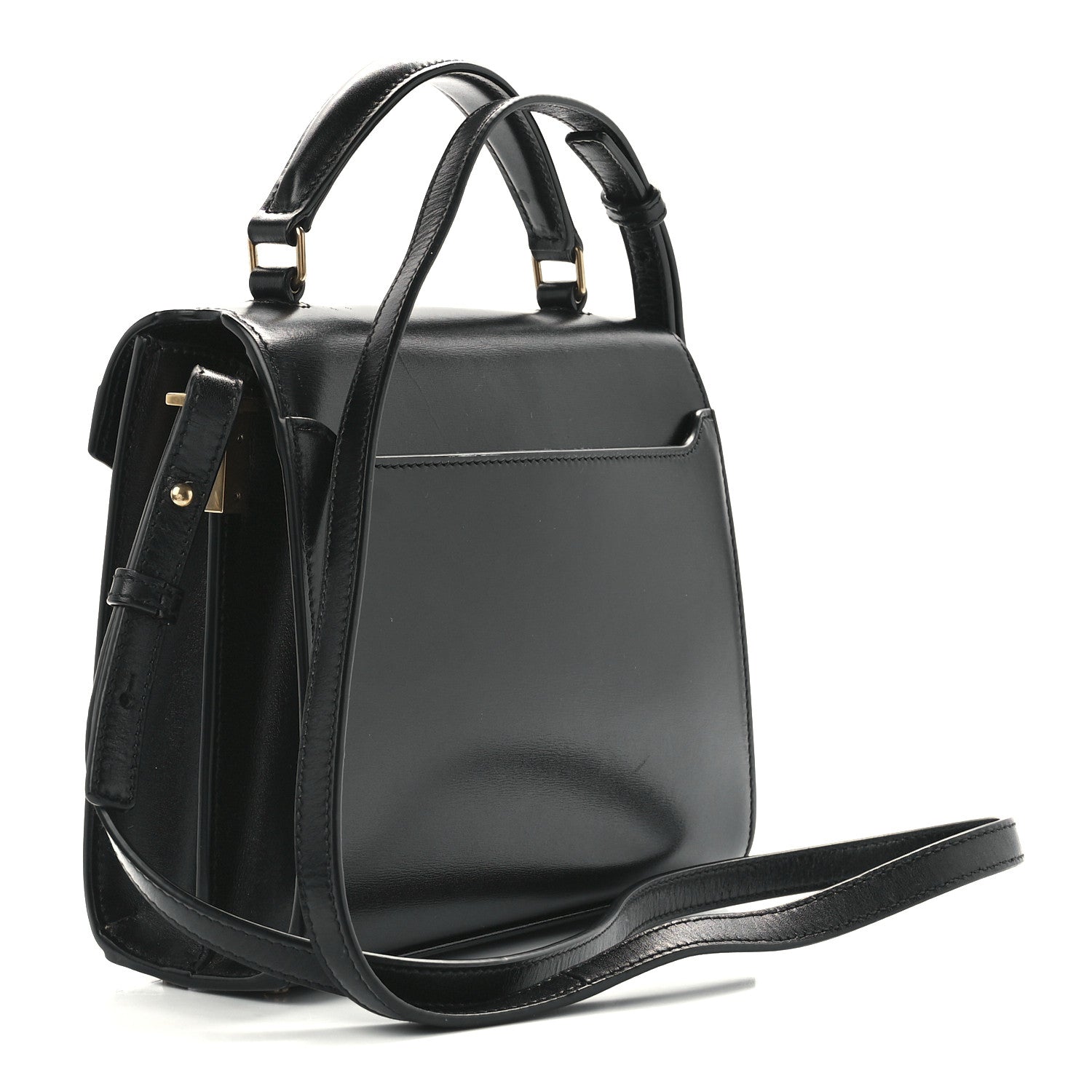 Saint Laurent Grain de Poudre Mini Classic Monogram Cassandra Top Handle Black 3 of 12