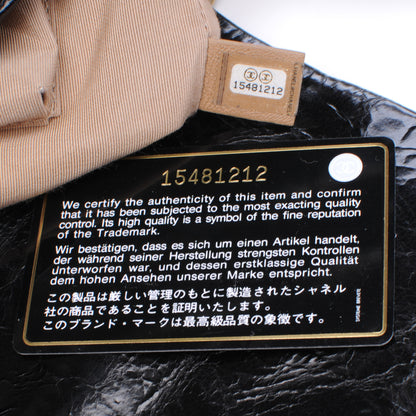 Chanel Glazed Crinkled Large East West Flap Black 8 of 8