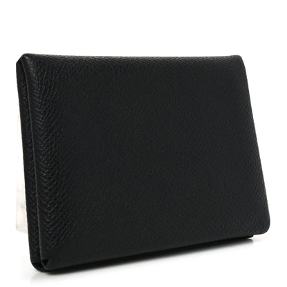 Hermes Epsom Calvi Duo Card Case Black 3 of 8