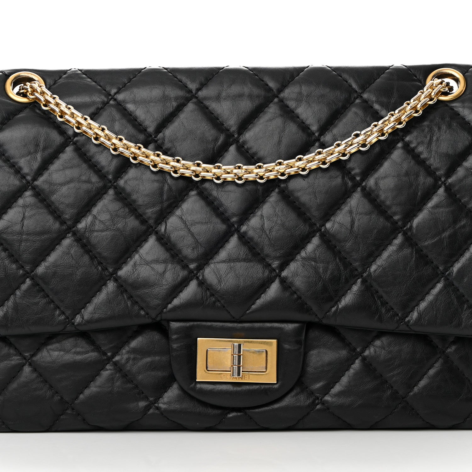Chanel Aged Calfskin Quilted 2.55 Reissue 227 Flap Black 7 of 15