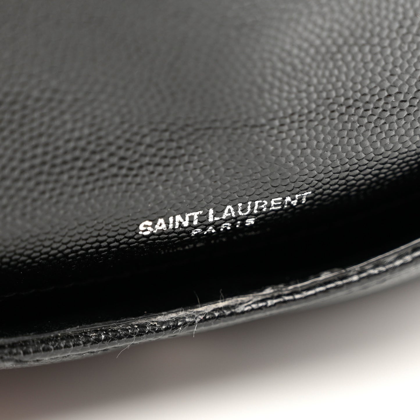 Grain De Poudre Matelasse Chevron Monogram Compact Wallet Black