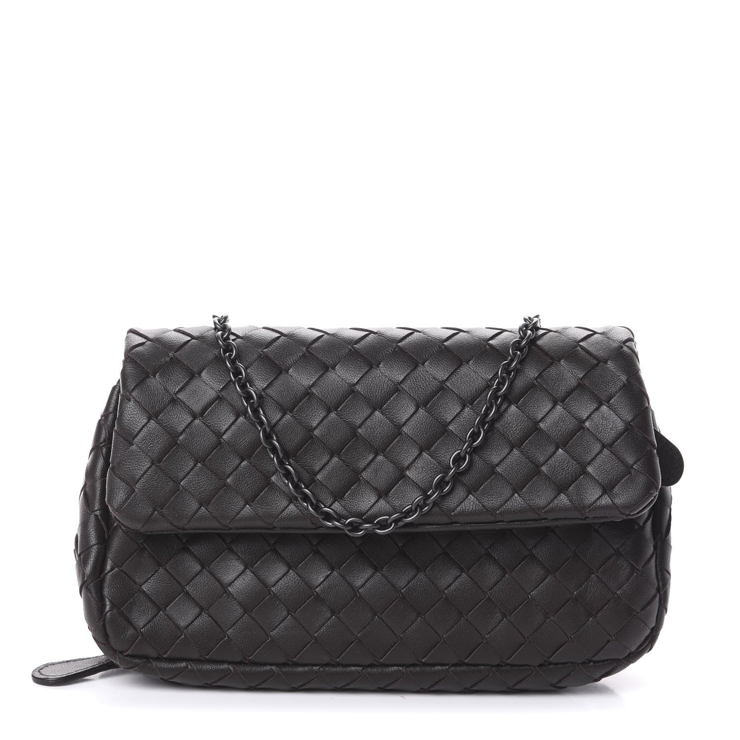 Bottega Veneta Nappa Intrecciato Mini Chain Messenger Ebano 1 of 9