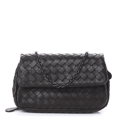 Bottega Veneta Nappa Intrecciato Mini Chain Messenger Ebano 1 of 9