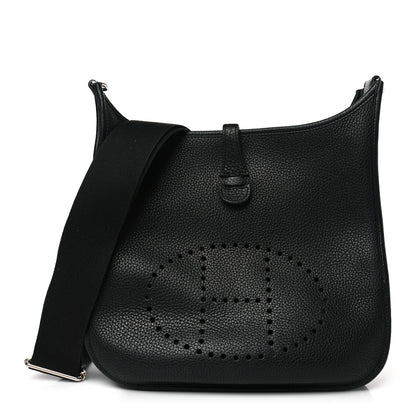 Hermes Taurillon Clemence Evelyne III PM Black 1 of 9