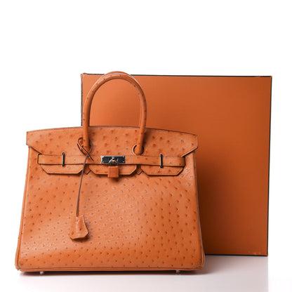 Hermes Ostrich Birkin 35 Orange 41 of 41