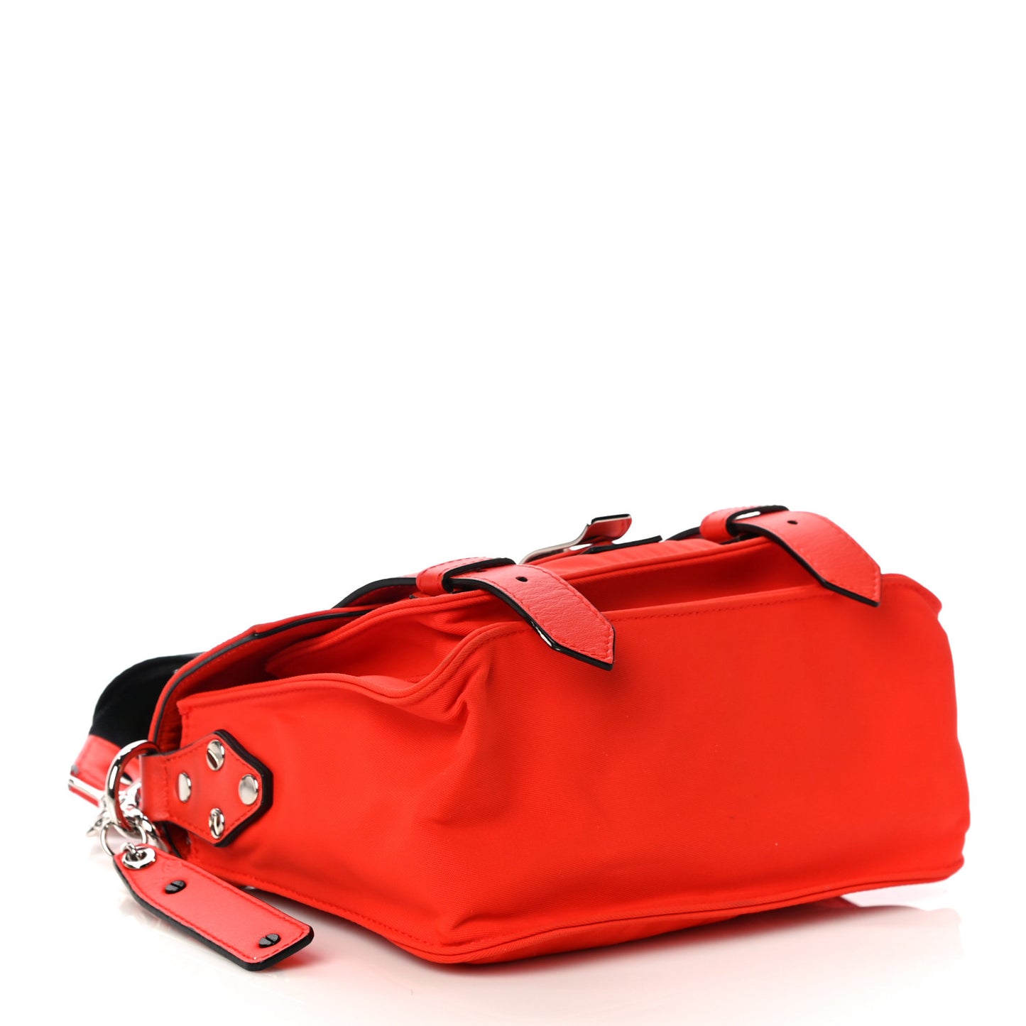 Nylon Calfskin PS1 Pouch Messenger Fire Red