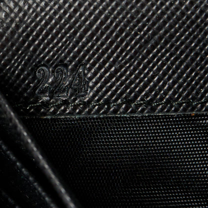 Prada Saffiano Metal Oro Chain Wallet Black 7 of 11