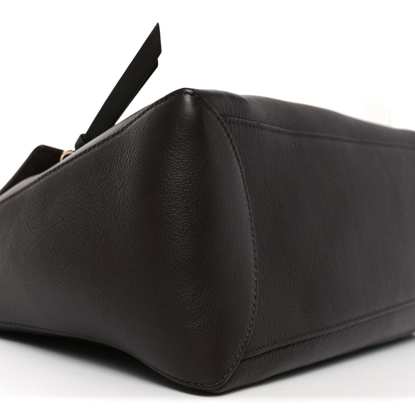 Calfskin Small Faye Day Shoulder Bag Dark Brown