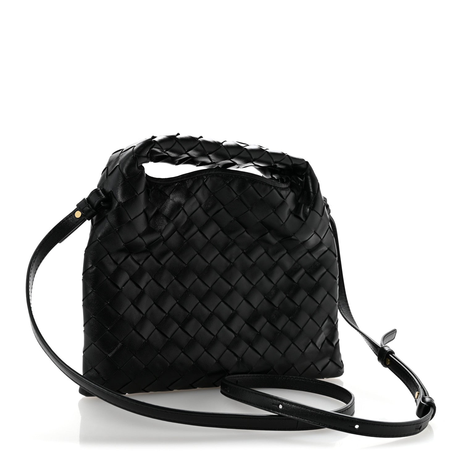 Bottega Veneta Calfskin Intrecciato Mini Hop Black 2 of 10