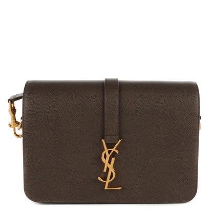 Saint Laurent Textured Calfskin Medium Classic Monogram Universite Bag Grey 1 of 8