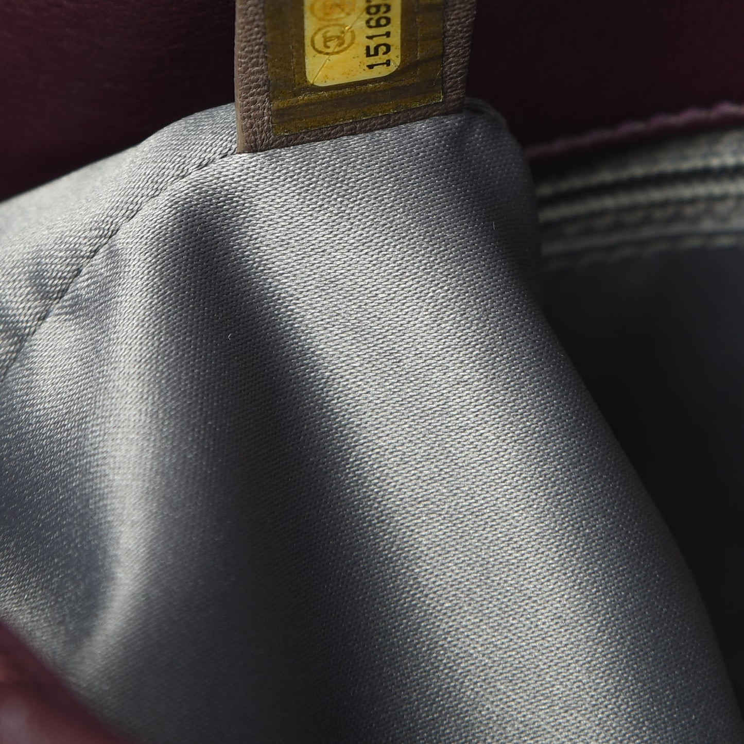 Calfskin Stitch Triptych Flap Burgundy