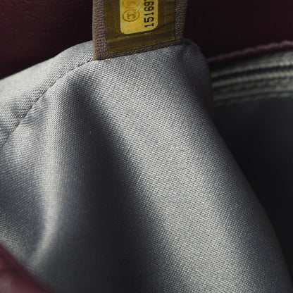 Chanel Calfskin Stitch Triptych Flap Burgundy 7 of 12