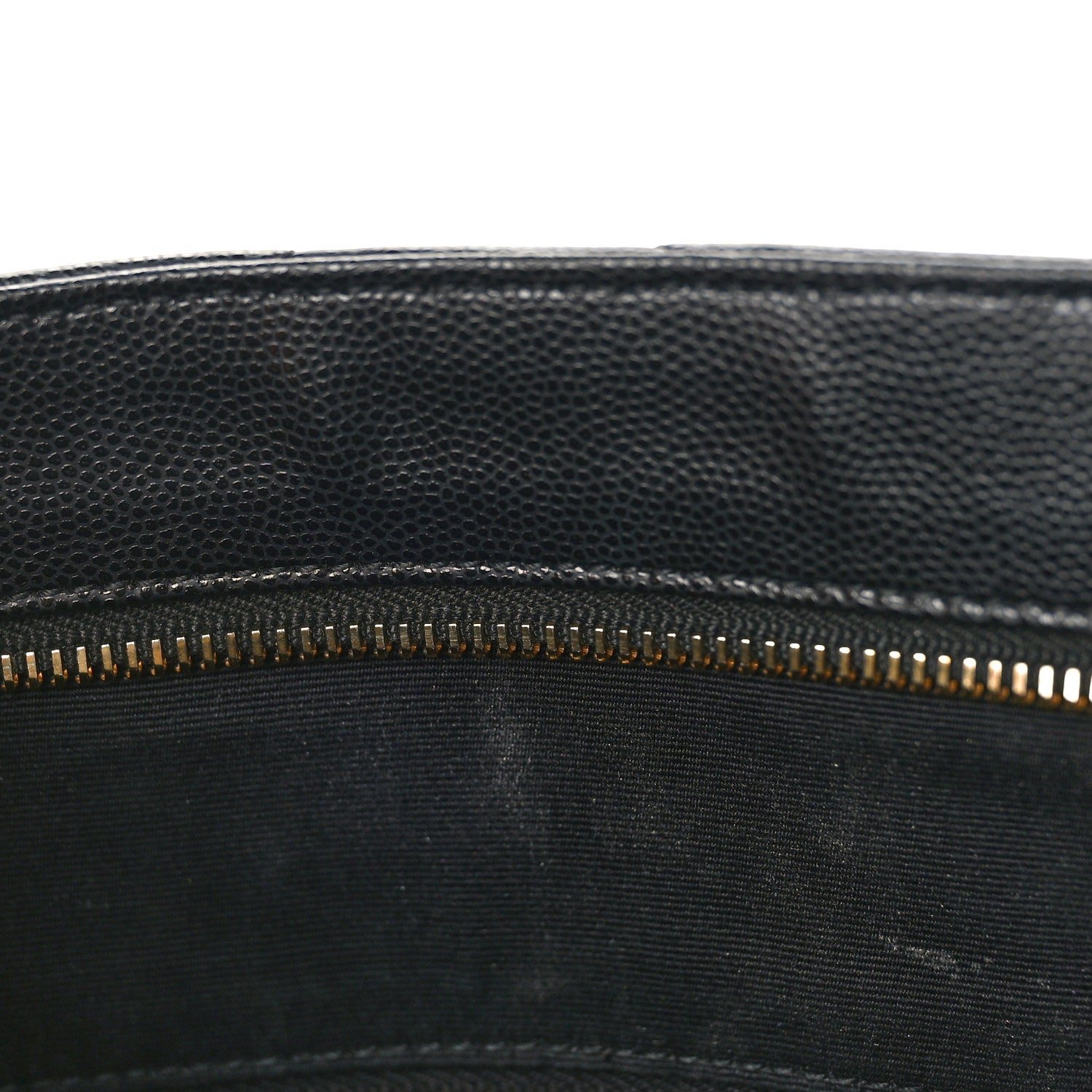 Saint Laurent Grain de Poudre Matelasse Chevron Medium Tribeca Shopping Bag Black 9 of 9