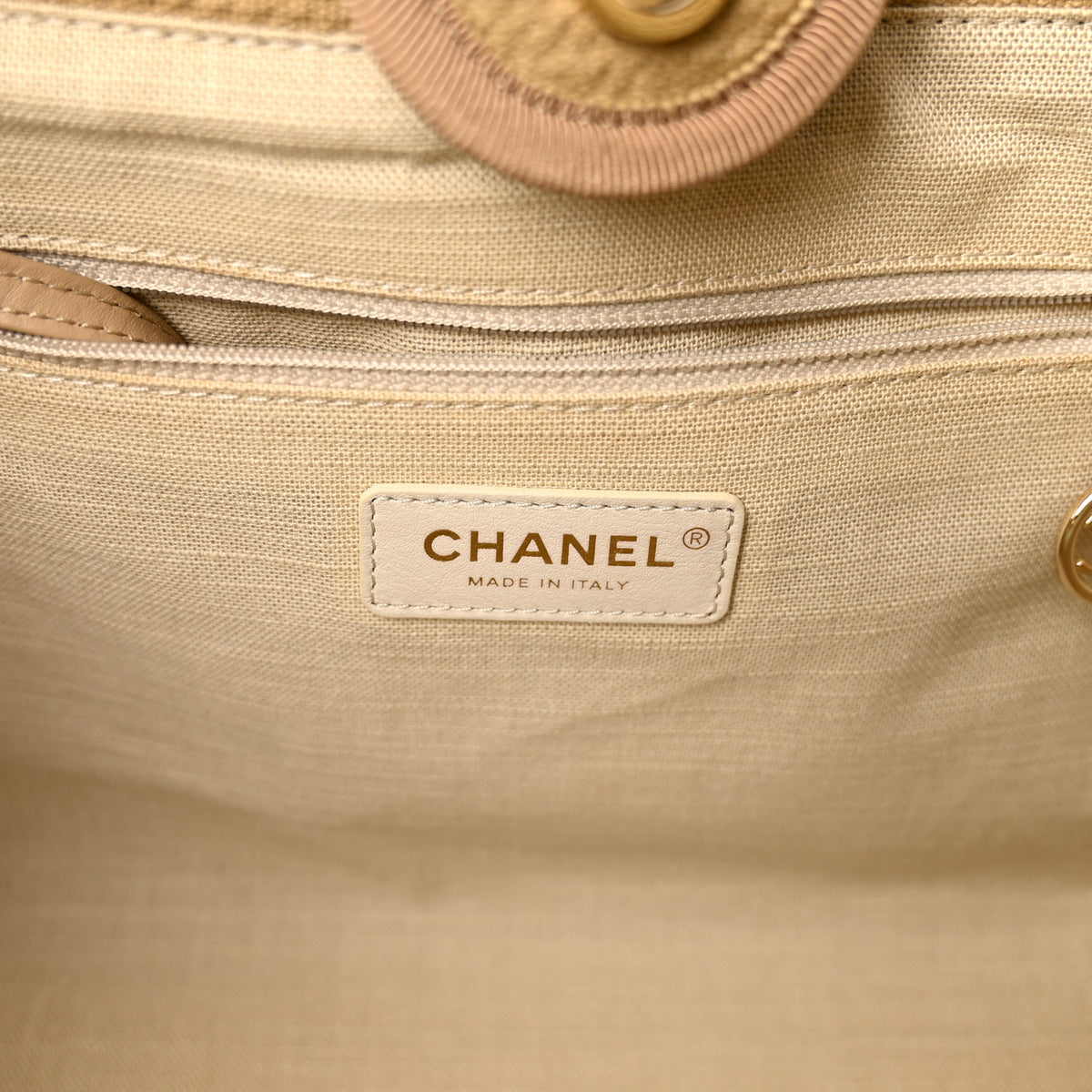 Chanel Mixed Fibers Small Deauville Tote Beige 10 of 19