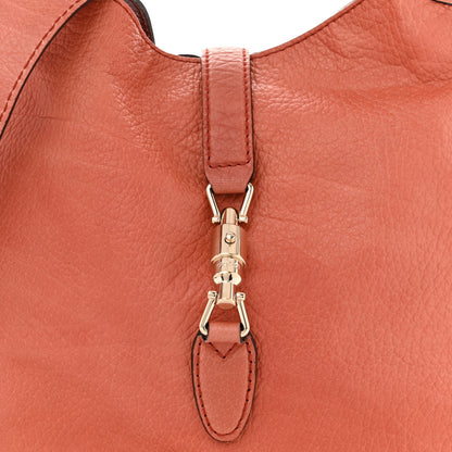 Gucci Pebbled Calfskin Medium New Jackie Shoulder Bag Coral 8 of 15