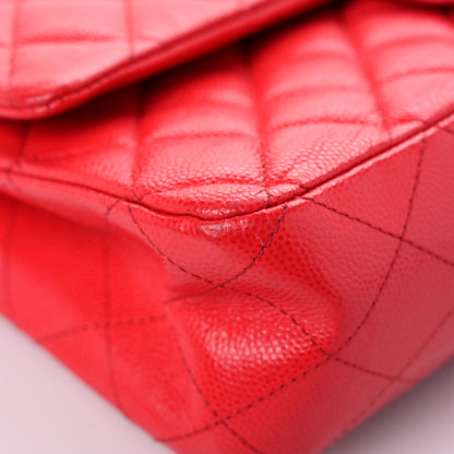 Chanel Caviar Quilted Medium Double Flap Red 8 of 17