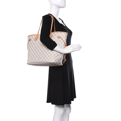Louis Vuitton Damier Azur Neo Neverfull MM Rose Ballerine 2 of 13