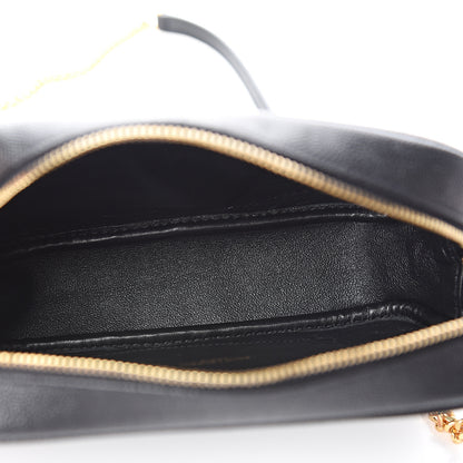 Saint Laurent Grain De Poudre Matelasse Monogram Mini Lou Camera Bag Black 4 of 9