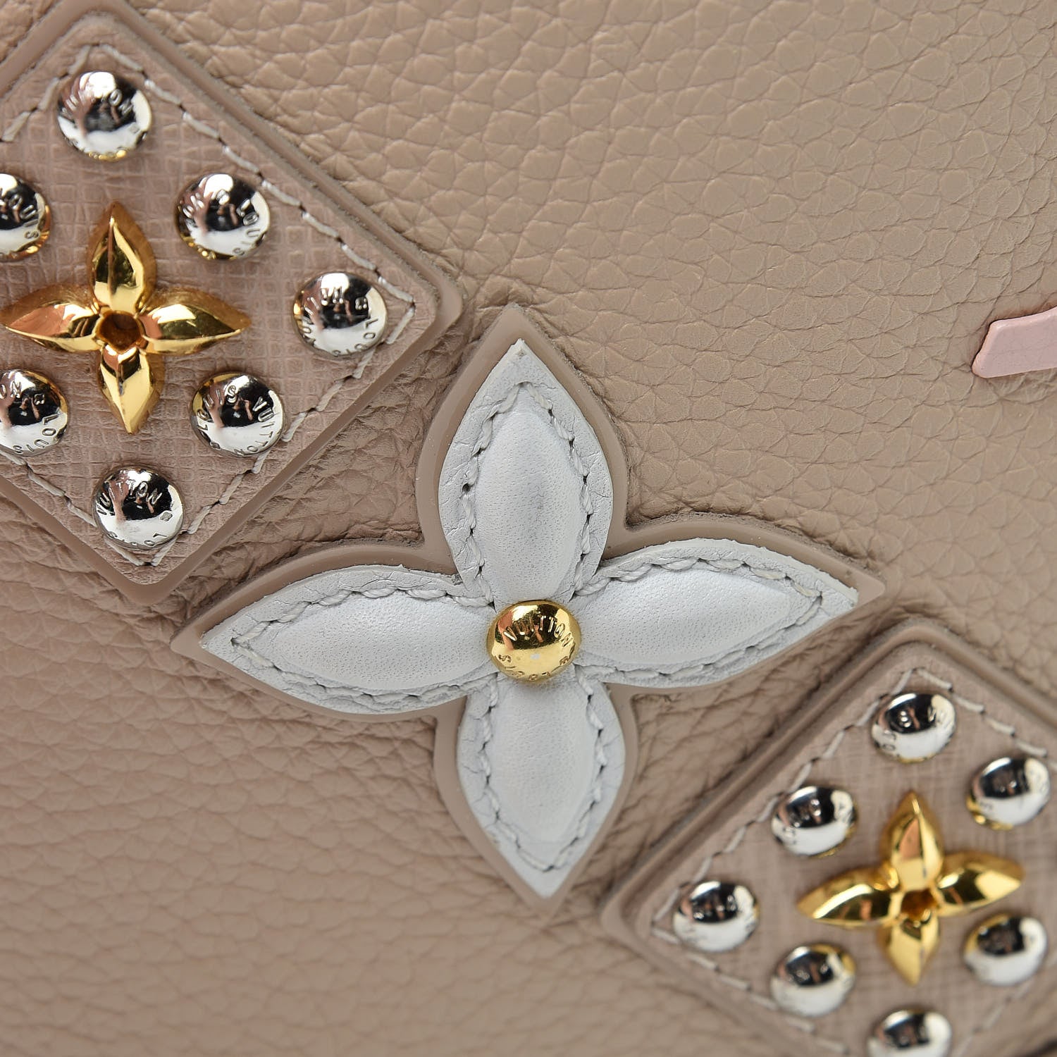 Louis Vuitton Taurillon Mechanical Flowers Smile Capucines BB Beige 12 of 14
