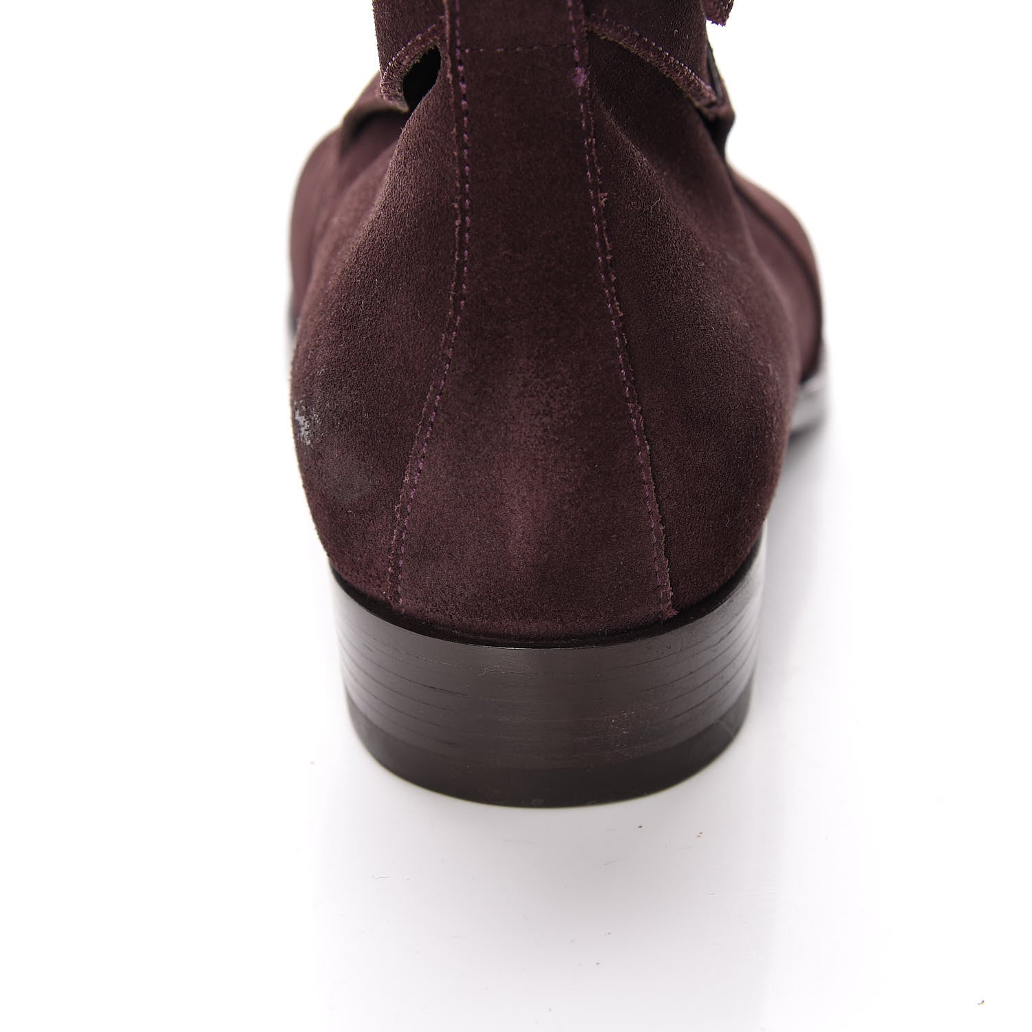 Saint Laurent Suede Soho Calfskin Ankle Boots 40 Deep Blood 23 of 25