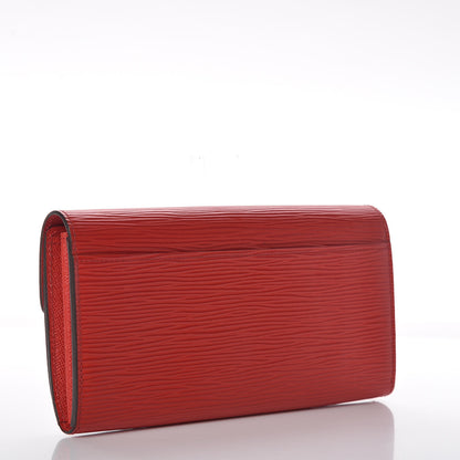 Louis Vuitton Epi Sarah Wallet NM Coquelicot 3 of 9