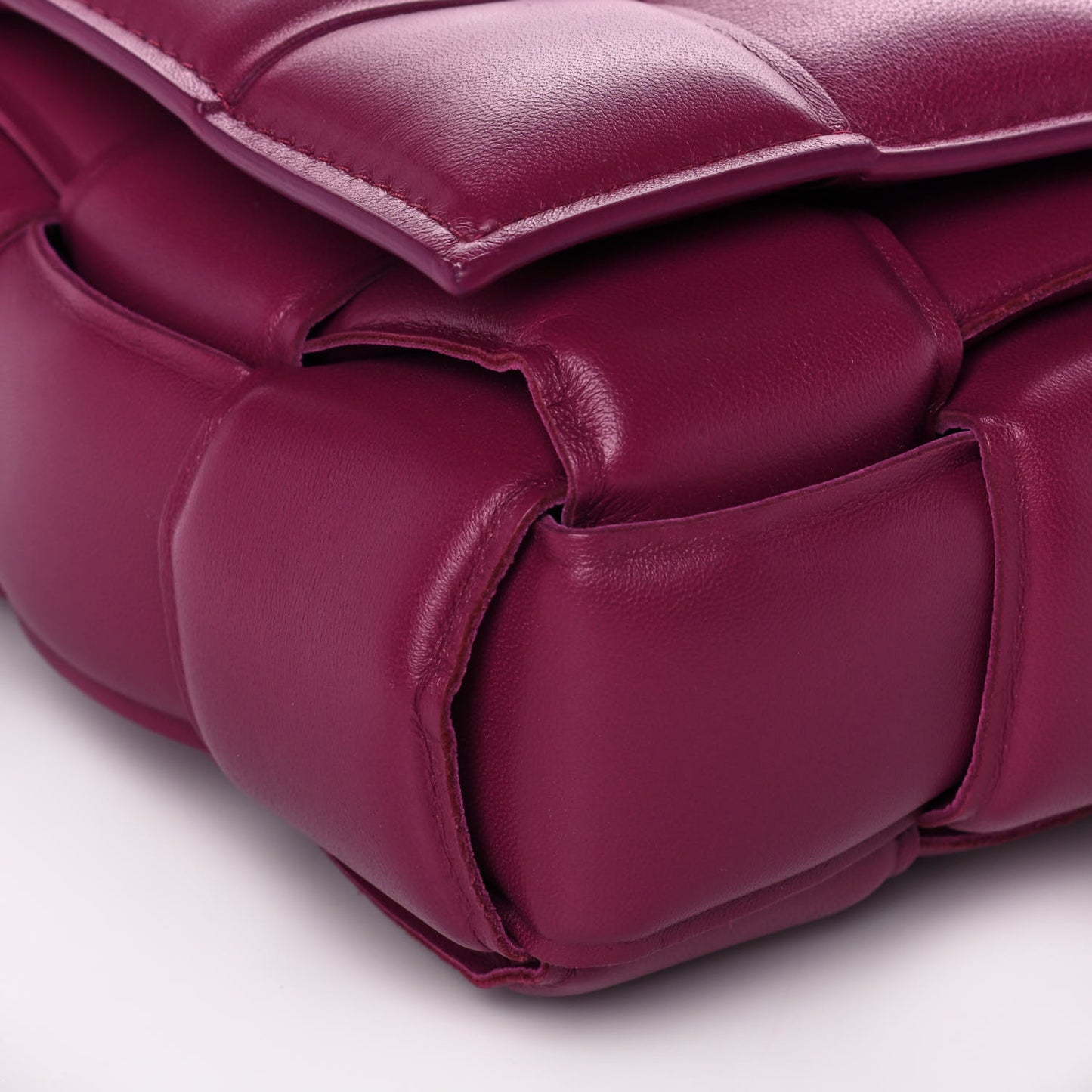 Nappa Maxi Intreccio Padded Cassette Crossbody Bag Cinnabar
