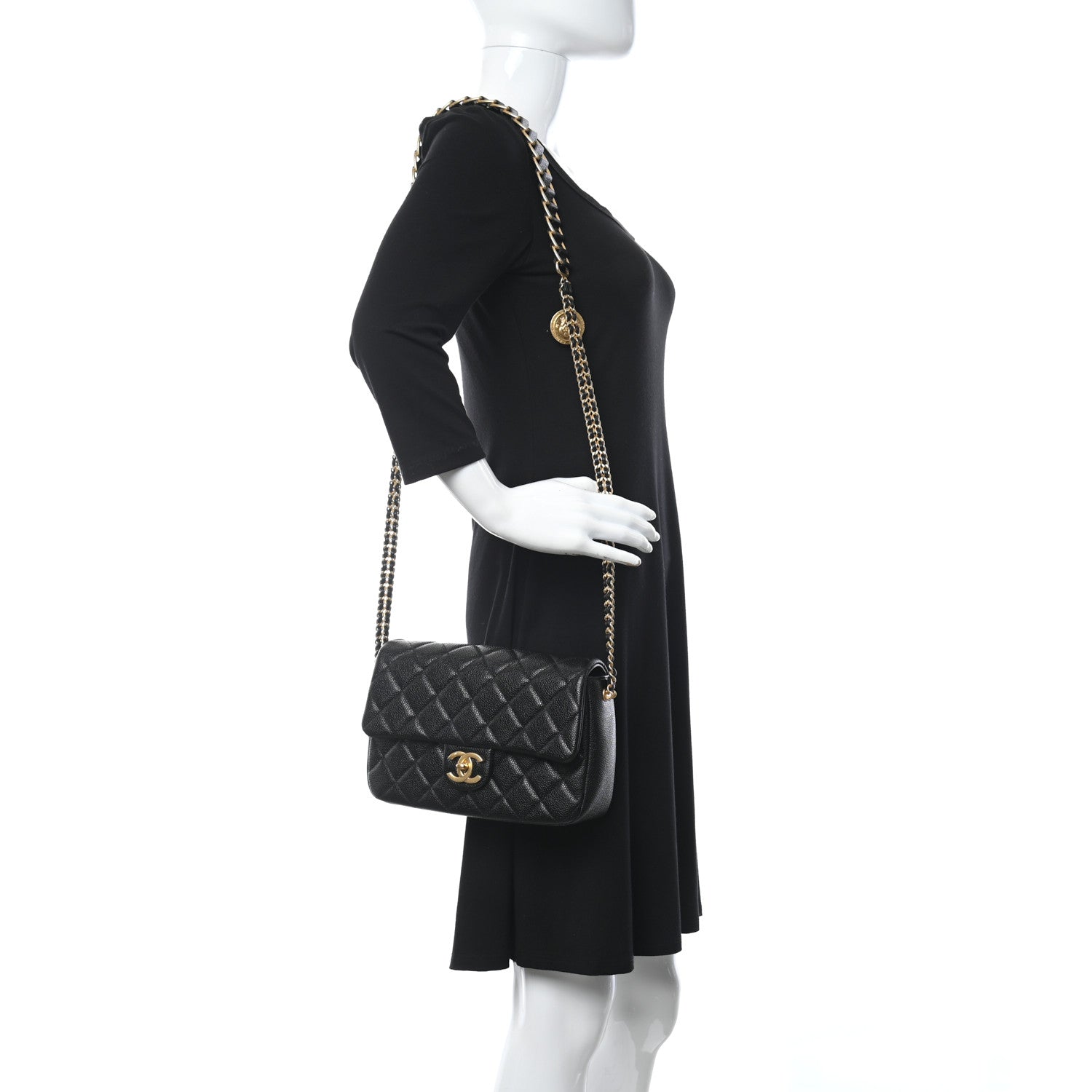 Chanel Caviar Quilted Chain Soul Flap Black 2 of 11