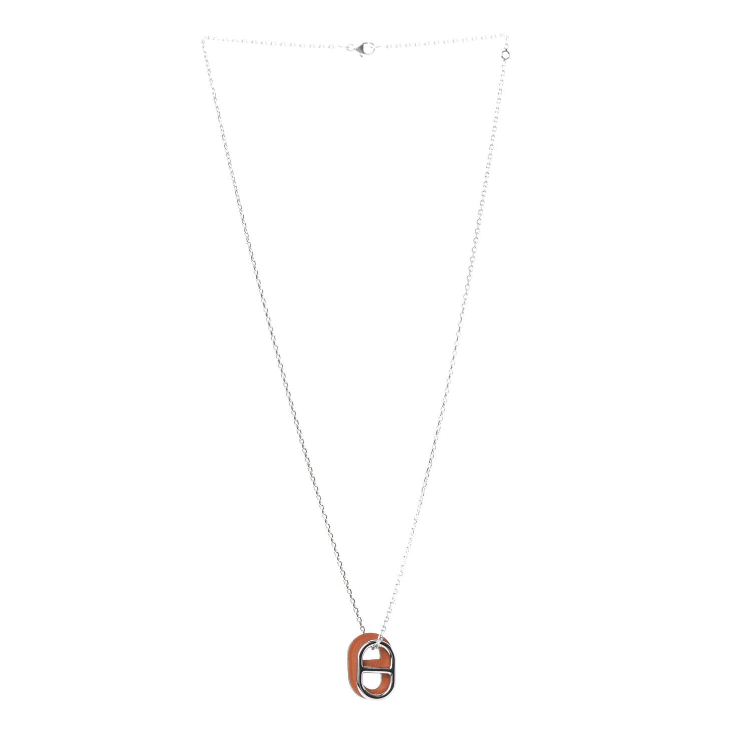 Hermes Swift O'Maillon Pendant Necklace Orange 3 of 6