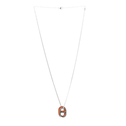 Hermes Swift O'Maillon Pendant Necklace Orange 3 of 6