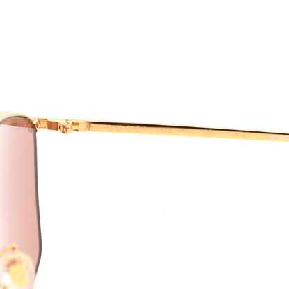 Gucci Square Frame GG0437SA Sunglasses Gold 5 of 8