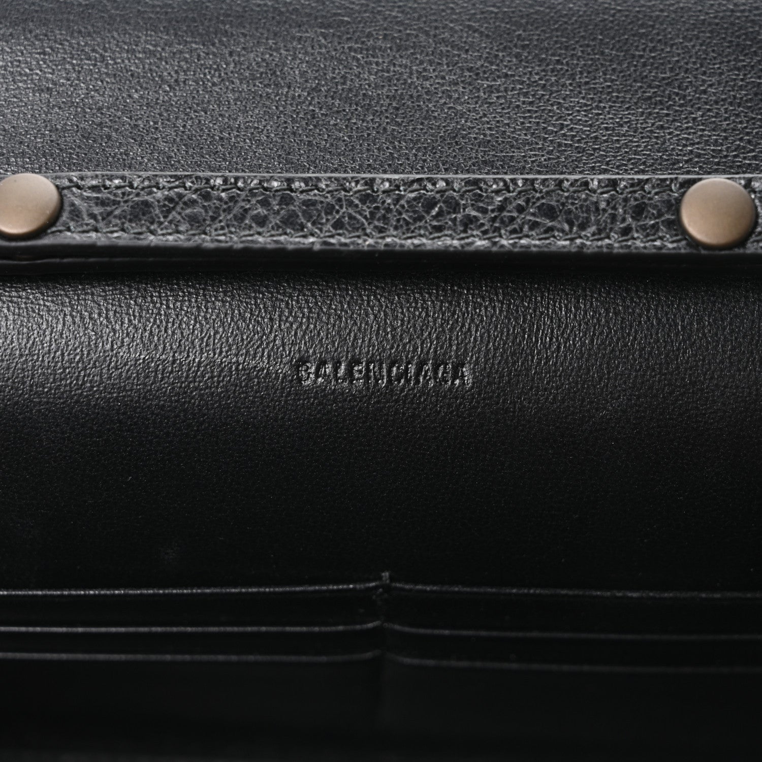 Balenciaga Agneau Giant 12 Brass Wallet On Chain Black 6 of 9