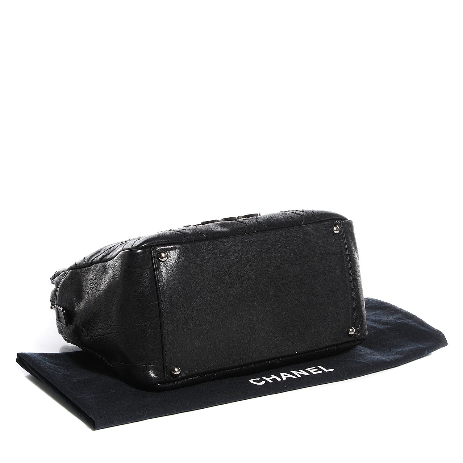 Chanel Calfskin Small Diamond Stitch Tote Black 4 of 7