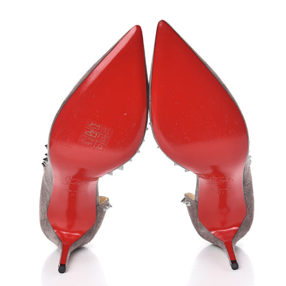 Christian Louboutin Veau Velour Irishell 85 Pumps 37 Storm 5 of 7