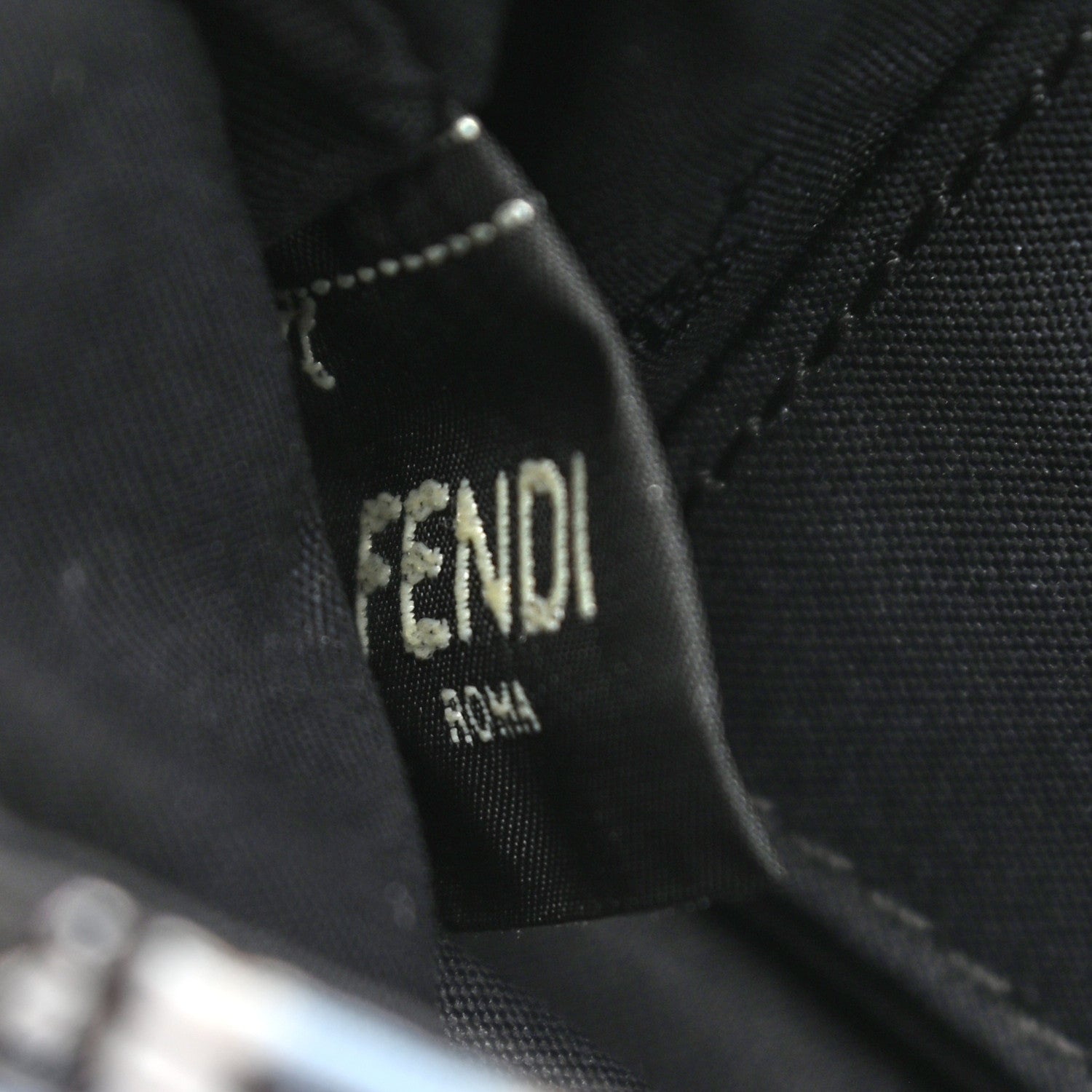 Fendi X JOSHUA VIDES Nylon FF Cloudy Mini Belt Baguette Bag White Celeste Black 6 of 10