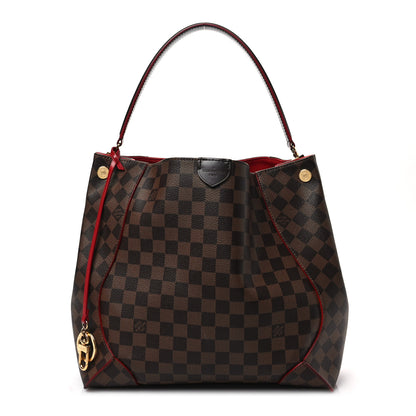 Louis Vuitton Damier Ebene Caissa Hobo Cherry 1 of 7