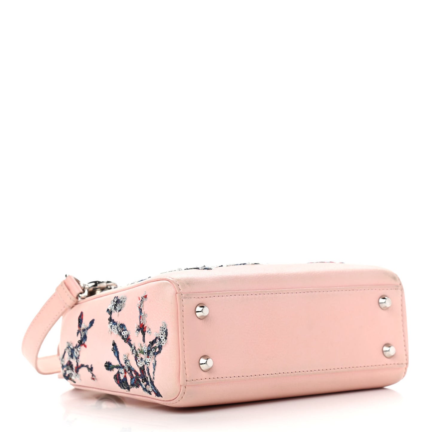 Sequin Embroidered Mini Lady Dior Pink