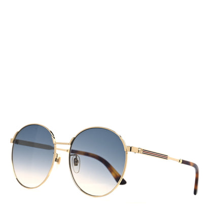 Gucci Web Round Sunglasses GG0206SK Gold 1 of 8