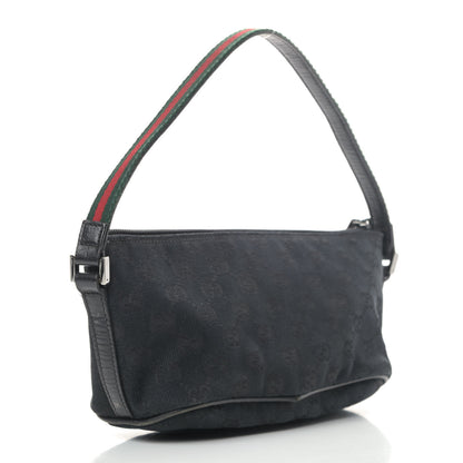 Gucci Monogram Web Boat Pochette Black 2 of 6
