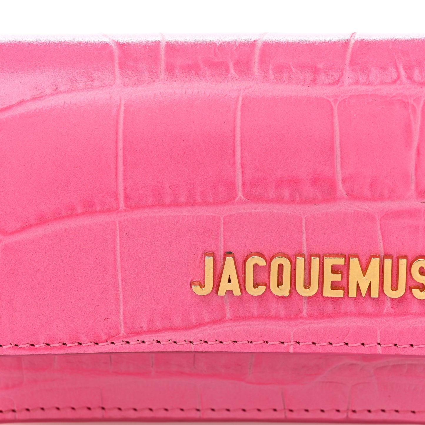 Calfskin Crocodile Embossed Le Ceinture Bello Belt Bag Pink