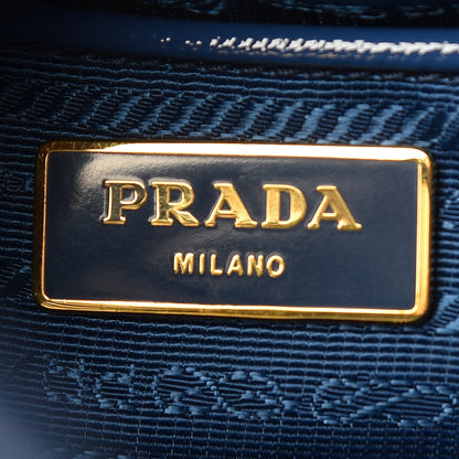 Prada Saffiano Vernice Parabole Tote Azzurro 6 of 14