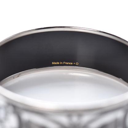 Hermes Enamel Printed Wide Grand Apparat Bracelet 65 White 5 of 6