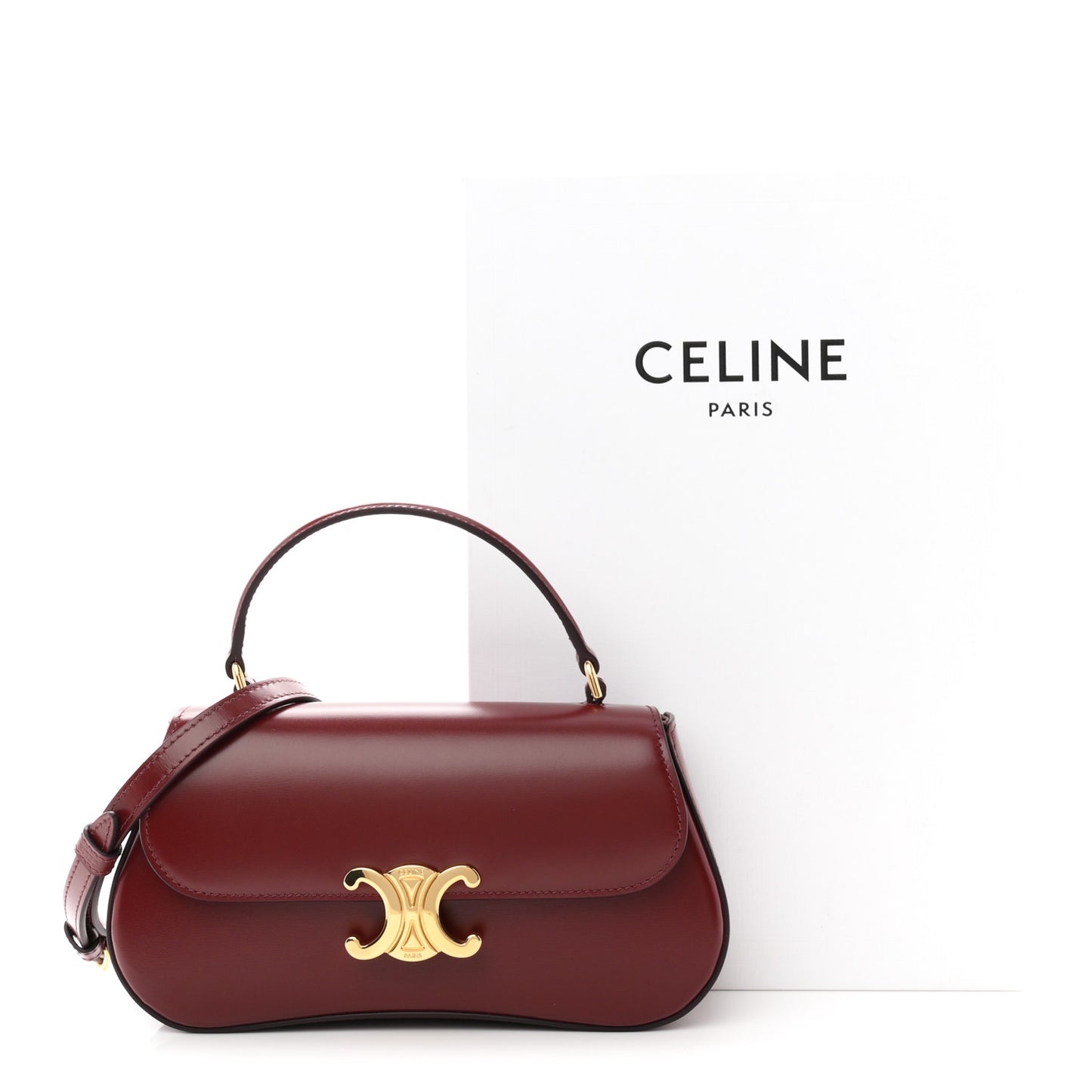Shiny Calfskin Teen Lola Bag Light Burgundy