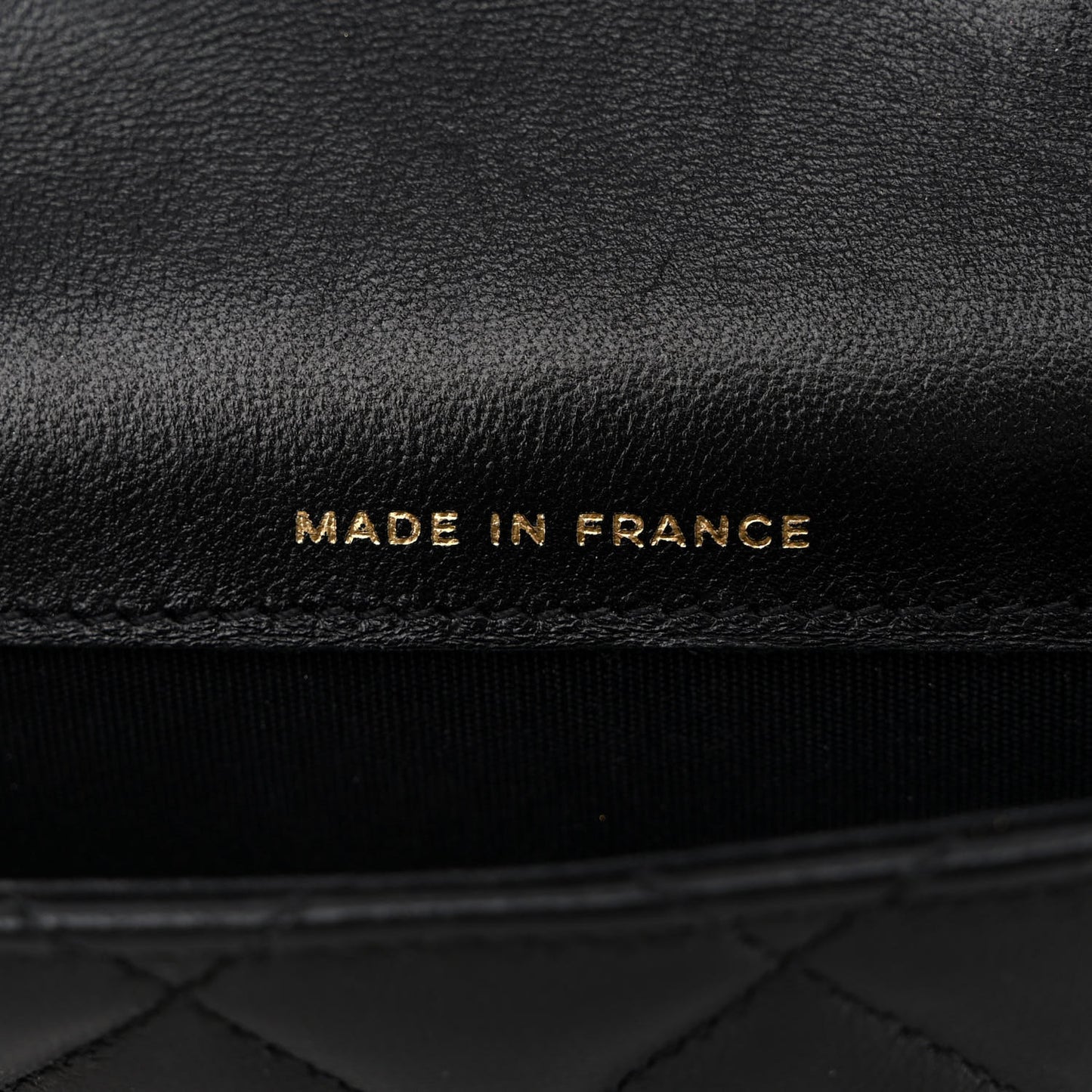 Lambskin Quilted Top Handle Flap Coin Purse With Chain Black